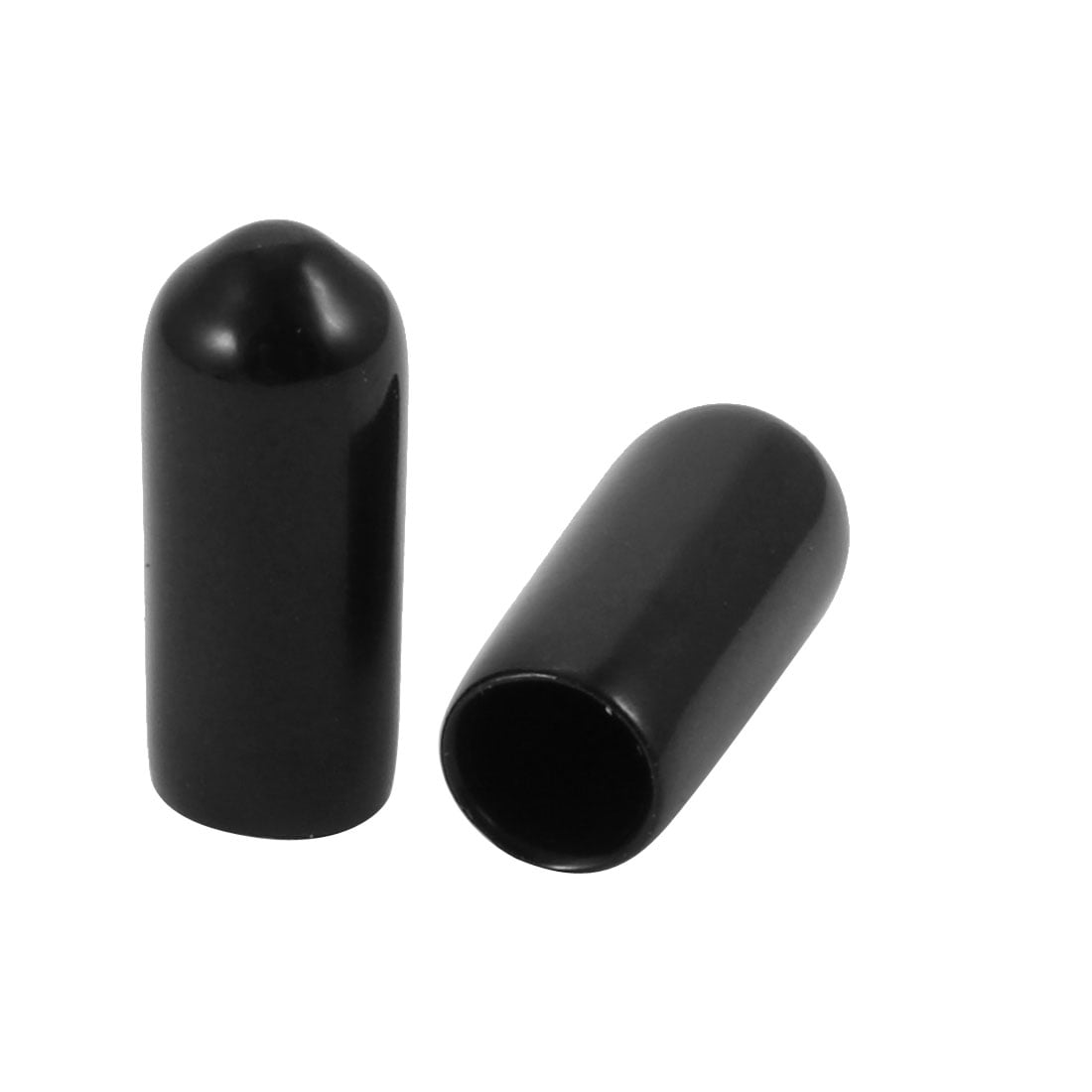 uxcell 10Pcs 4.5mm Inner Dia PVC Flexible Vinyl End Cap Screw Thread Protector Cover Black 