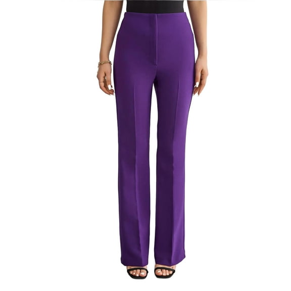 High-Waist Straight-Leg Trousers