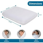 Memory Foam Pillow For Sleeping, Cervical Pillow, For Neck Pain Relief, White, Standard Size | Single Pillow, Comfortable Pillow, Rectangular Shape, Best Orthopedic Pillow