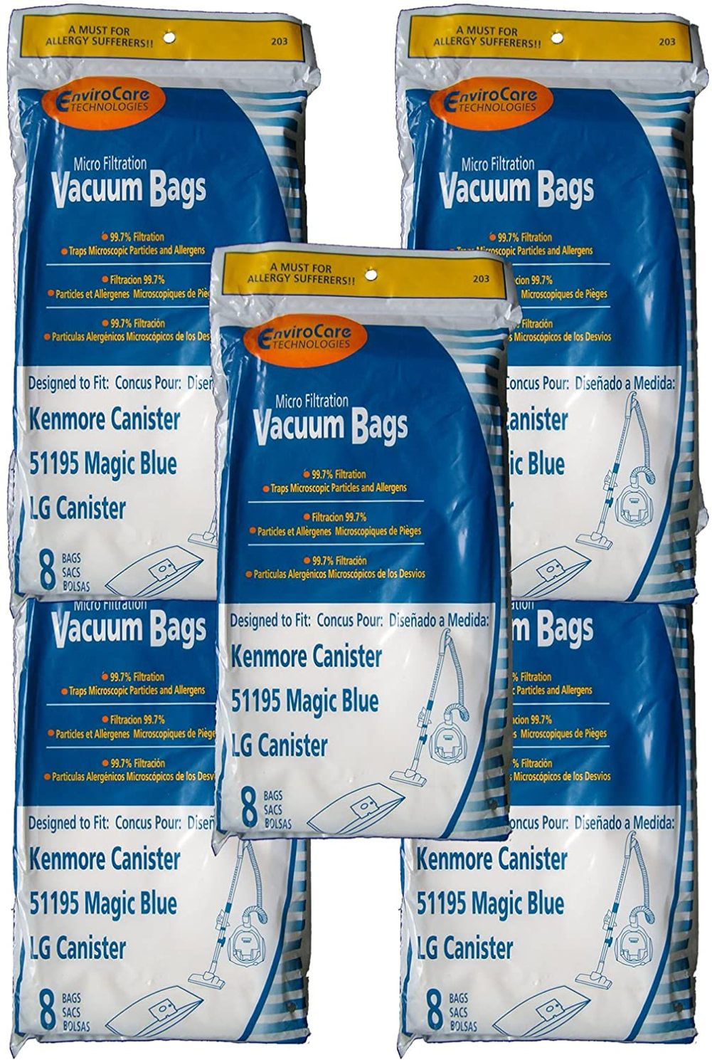 Vacuum Bags for Sears Kenmore Type M 21195 Magic Blue 21195 6 20-50101 