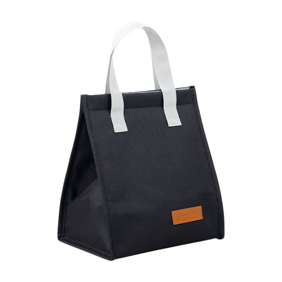 Solivara Large Capacity Insulated Lunch Bag Thermal For Outdoor Use Portable Meal Storage Bag For Home Office Plastic(Black,9.45*8.66in)