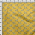 thumbnail image 3 of oneOone Silk Tabby Fabric Fox Block Printed Craft Fabric BTY 42 Inch Wide, 3 of 4