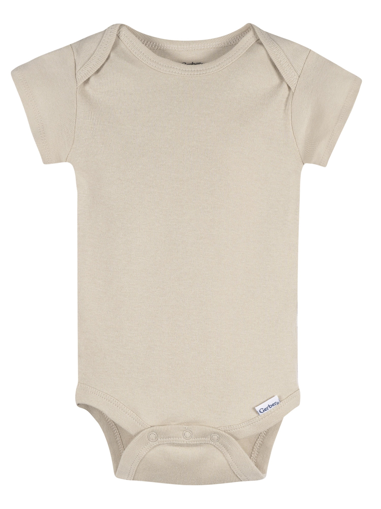 Gerber Baby Boy or Girl Neutral Short Sleeve Cotton Onesies, 4-Pack, Newborn - 24 Months