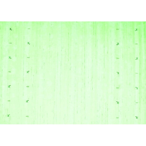 Ahgly Company Indoor Rectangle Solid Green Modern Area Rugs, 3' x 5'