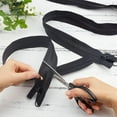 thumbnail image 3 of 3Pcs #10 Black Resin Zipper 23.6x0.3 inch Two Way Separating Jacket Zipper for Sewing Coat, 3 of 9