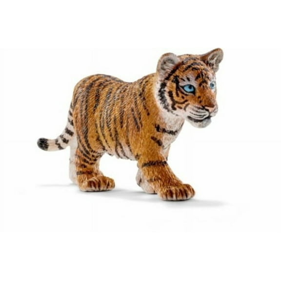 Schleich Wild Life - Tiger Cub Animal Figurine - Realistic Animal Figures - Kids Ages 3 