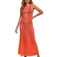 thumbnail image 6 of HOMBOM Womens Swimsuit Cover Up Beach Cover Up Holiday Hollow Out Side Split Summer Dresses for Ladies, 6 of 9