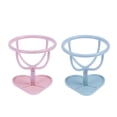 thumbnail image 1 of GOOHOCHY 2 soportes para borlas de polvo, soporte para esponjas de maquillaje, estante de secado, herramienta de belleza (rosa claro y azul), 1 of 8
