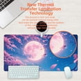 thumbnail image 4 of Large Gaming Mouse Pad for Desk, Falling Cherry Blossoms Desk Mat, Bright Full Moon Desk Pad, 31.5"x11.8" Extended Big Computer Keyboard Mouse Pad with Non-Slip Base and Stitched Edge, 4 of 13