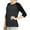 Charcoal/Black, variant on Women's Round Neck Raglan 3/4 Sleeve Baseball Tee Shirts Jersey Top