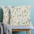 thumbnail image 2 of Spring Pillow Covers 16x16 Inch Set of 2, Sage Green Blue Wild Flower Throw Pillows Case,Colorful Seasonal Floral Plant Outdoor Decorative Farmhouse Decor Cushion Covers for Home Sofa Bed Couch, 2 of 6
