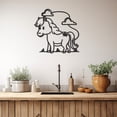 thumbnail image 3 of LaModaHome Exclusive Horse Farm, Little Horse Metal Wall Art – Durable & Artistic Metal Wall Art for Home and Office Decor, Perfect for Any Interior Design Aesthetic, 3 of 5