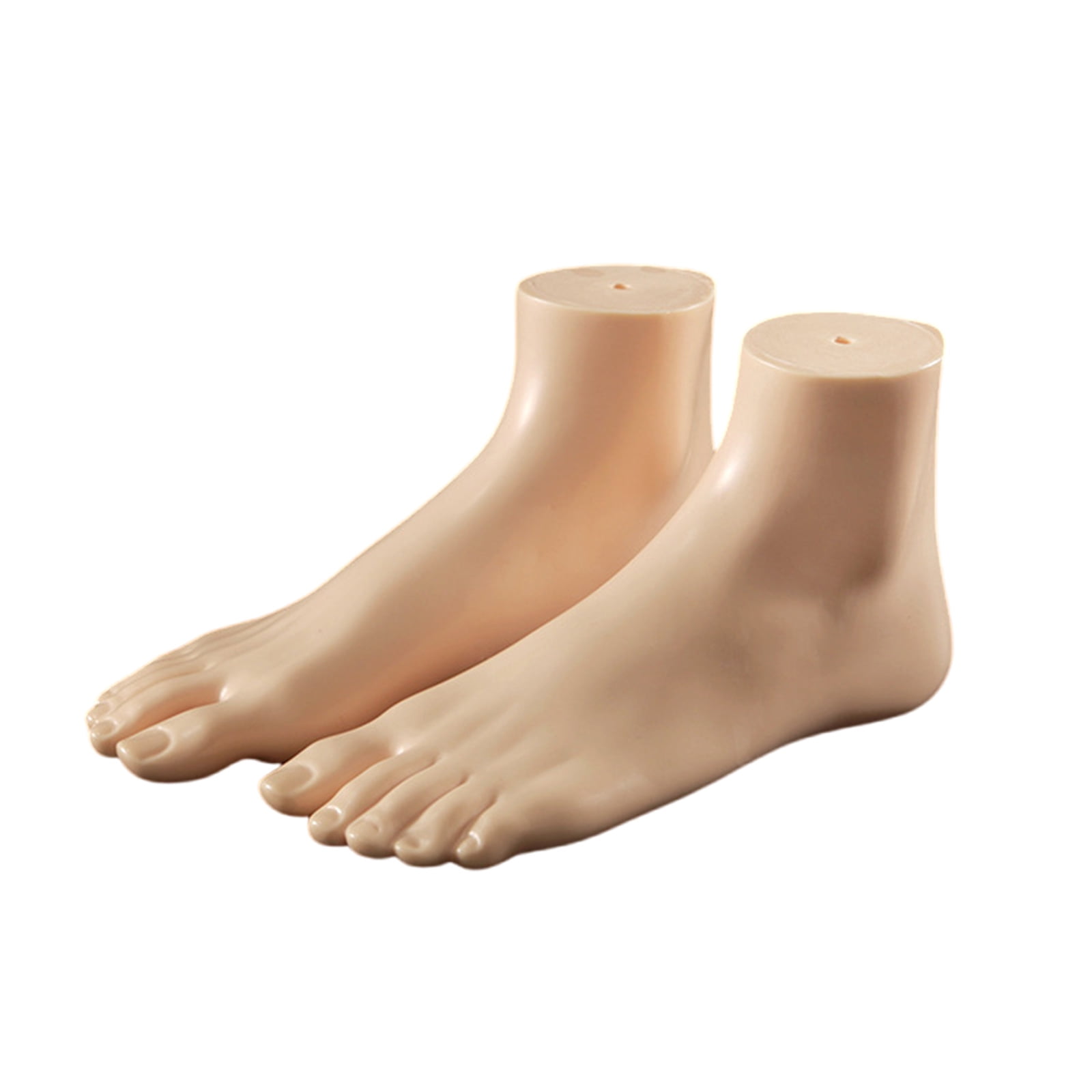 Pack of 2 Professional PVC Foot Mannequin Shoe Exhibition Foot Model for Footwear Presentation Academic Demonstration