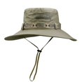 thumbnail image 2 of Chapeau Seau Homme Été Protection UV Large Bord Panama Safari Chasse Randonnée Chapeau Pêcheur Filet Chapeau Plage Protection Solaire Vert Armée, 2 of 6