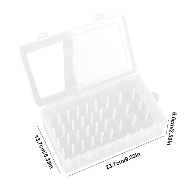 Sewing Thread Box 42 Spools Large Capacity Plastic Storage and Threads Storage Empty Embroidery Cross-stitch Dust-proof Container Accessories Clear