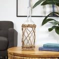 thumbnail image 2 of DecMode 23" Handmade Tall Glass Vase with Brown Rattan Woven Lower Body, 2 of 7