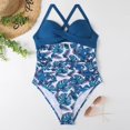 thumbnail image 4 of Birdeem Womens Solid Color Camisole Backless Bikini One-Piece Swimsuit, 4 of 12