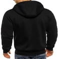 thumbnail image 2 of Men‘s Basic Plus Size Zipper Hoodie Solid Color Fleece Long Sleeve Pocket Sweatshirt Jacket, 2 of 4