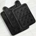 thumbnail image 1 of Ultra Soft Non Slip and Absorbent Bathroom Rug 3 Piece Memory Foam Bath Mat Rug Set, Black Waffle Design, 1 of 6