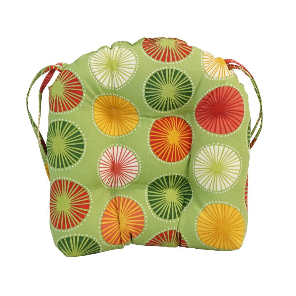 16-inch Spun Polyester Outdoor U-shaped Tufted Chair Cushions (Set of 2) 916X16US-T-2CH-OD-127