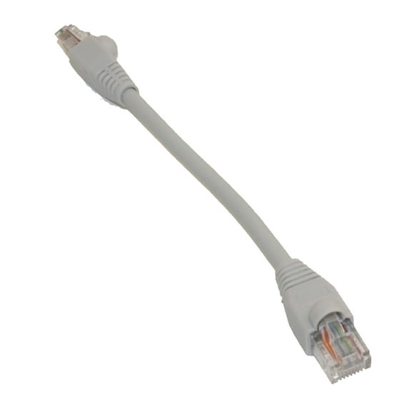 6inch Cat5E Ethernet RJ45 Patch Cable, Stranded, Snagless Booted, GRAY