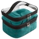 thumbnail image 1 of Bolsa de maquillaje, bolsa organizadora de maquillaje grande de cuero de doble capa, accesorios de viaje, bolsa de aseo esencial para dormitorio para mujeres, bolsa de cosméticos Travel Essentials,, 1 of 5