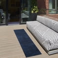 thumbnail image 4 of Noursion Essentials Solid Contemporary Midnight Blue 2' x 6' Area Rug, (6' Runner), 4 of 10
