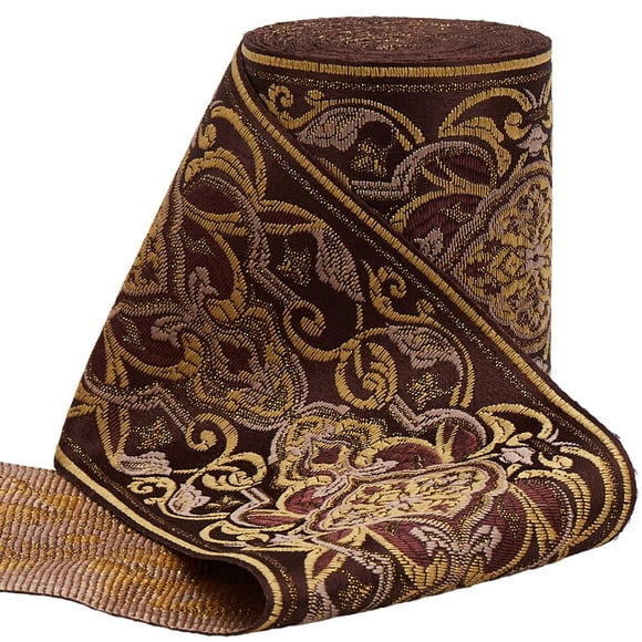 Cinta Decorativa GORGECRAFT 5 m x 9 cm Adorno Floral Vintage