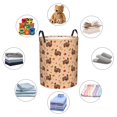 thumbnail image 4 of Daiia Turkey And Autumn Leaves Round Laundry Basket with Handles Thickened Waterproof Circular hamper,Dirty Clothes Storage Basket for Bedroom,Bathroom,College Dorm-Medium, 4 of 6