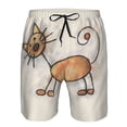 thumbnail image 4 of Naloa Brown Cat Cartoon Men's Beach Shorts, Surfing shorts, Swim trunks, Quick Dry Swim Trunks for Surfing Beach Fun - X-Large, 4 of 9
