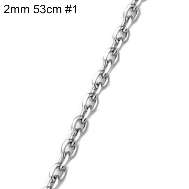 Flmtop Collier Chaîne à Maillons Torsadés en Acier Inoxydable Plaqué Argent 2-9 mm pour Hommes et Femmes