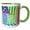 Green/White, variant on 3drose, Shapes Sketched in Bright Colors, 11oz Two-tone Black Mug