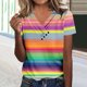 thumbnail image 4 of Camiseta de Manga Corta con Cuello en V, Camiseta Larga de Moda Y Ligera para Mujeres, 4 of 4
