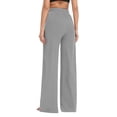 thumbnail image 3 of WILLBEST Pantalones Casuales de Pierna Ancha para Mujer, Pantalones Deportivos de Yoga Holgados de Cintura Alta con Cordón Y Bolsillos, Pantalones Cómodos para Uso Diario. Mediana, 3 of 6