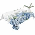 thumbnail image 2 of Blue Flower Table Cloth Waterproof Tablecloths, Sage Green Eucalyptus Leaves Farm Plant Tablecloth Dining Table Cover for Kitchen Party Tabletop Outdoor, Rectangle Tablecloth 60x84 Inch, 2 of 9