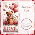 thumbnail image 2 of Red Heart Valentine's Day Banner Romantic  Love Display Pink Cherry Blossom Teddy Bear Heart Backdrop for Valentine's Party Romantic Celebration Couples Gathering, 2 of 8