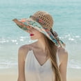 thumbnail image 4 of Women's Sun Protection Beach Cap Patchwork Breathable Fisherman Hat Sun Hat, 4 of 4