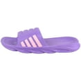 thumbnail image 5 of ABSOLUTE FOOTWEAR Womens Easy Slip On Sports Peep Toe Summer Pool Beach Holiday Sliders Sandals Shoes - Purple - US 5, 5 of 7