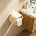 thumbnail image 4 of Wall Mounted Toilet Paper Holder With Storage Platform, Tissue Dispenser Rack For Bathroom, Rustproof Stainless Steel Organizer (Beige ,19.7*15.7CM), 4 of 9