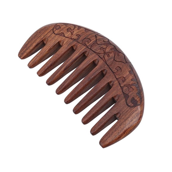 Natural comb Wooden wide tooth hair comb detangler Sandalwood Waist comb I7 R2D5
