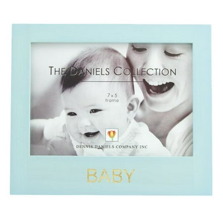 Ceramic Baby Picture Frame - The Daniels Collection Blue Wooden Baby Picture Frame