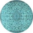 thumbnail image 1 of Ahgly Company Indoor Round Persian Light Blue Traditional Area Rugs, 7' Round, 1 of 4