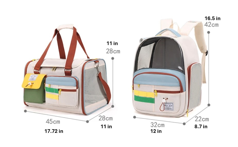 Lando Cat bag Pet Backpack for Cats, Portable Pet Carrier Bag, Comfortable Breathable Large Capacity Single Shoulder Handbag for Pet Accessories