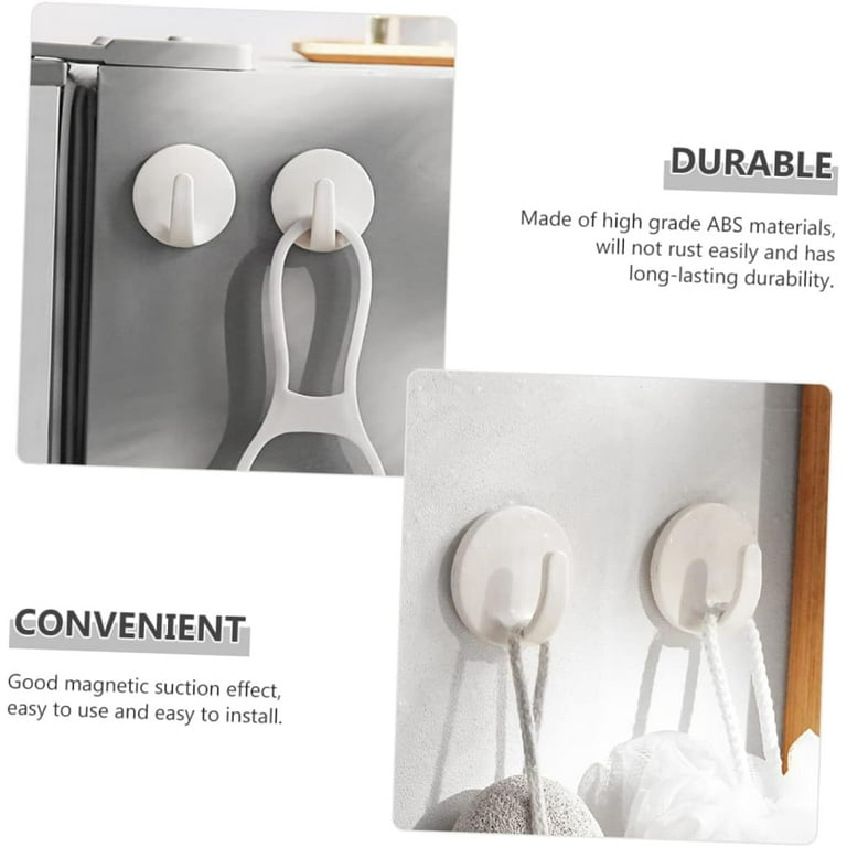 Pack Of 10 Magnetic Hooks, Extra Strong, Black Neodymium Magnetic Hooks, Super Strong Magnets With Hooks, Magnetic Hook For Kitchen, Bathroom