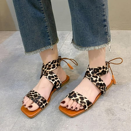 

Women s Footbeds Sandals Summer Shoes Flat Straw Woven Casual Round Toe Sandals Outwear