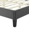 thumbnail image 5 of Modway Adelaide Performance Velvet King Platform Bed in Charcoal, 5 of 10