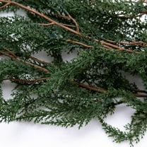 Dademeo 5.9 FT Christmas Garlands,Real Touch Greenery Garland,Faux Cedar Pine Needles Garland for Home Fireplace Indoor Outdoor Holiday Mantle Party Decoration
