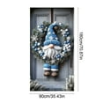 thumbnail image 3 of SLYNSHome Christmas Door Covers Decorations Xmas Blue Gnome Backdrop Banner Backdrop for Holiday New Year Party Supplies, 3 of 7