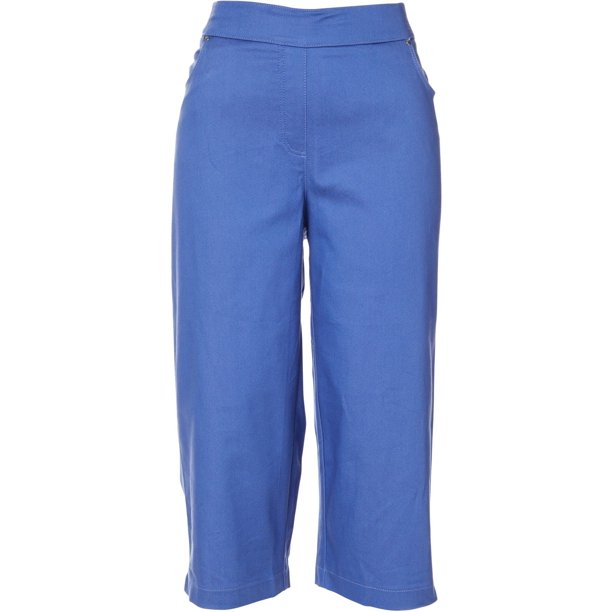 womens cotton pull on capris