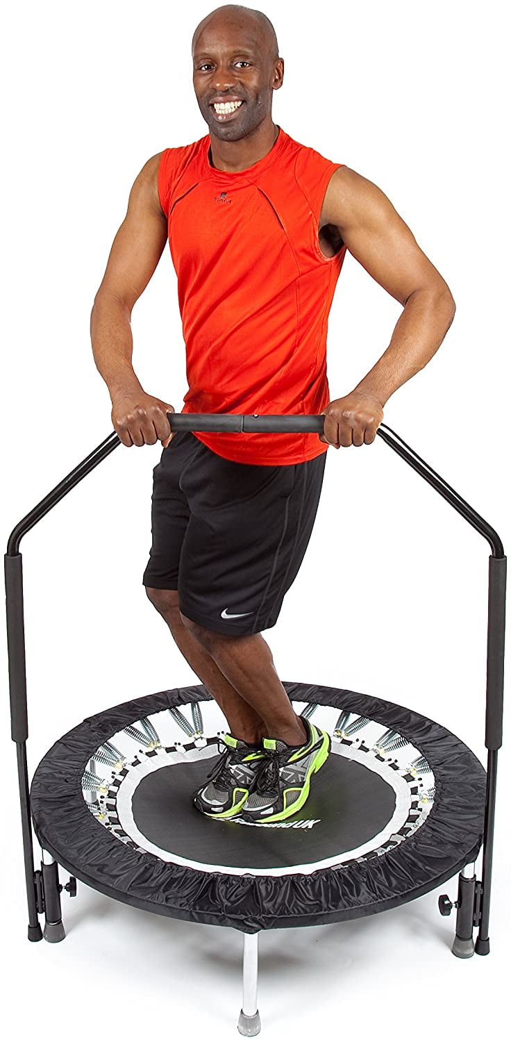 MaXimus Pro Gym Rebounder Mini Trampoline with Handle Bar and VIDEO Membership 